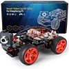 SUNFOUNDER Raspberry Pi Smart Video Robot Car Kit V2.0 Block Based Graphical Visual Programming Language Remote Control by UI on Windows Mac and Web Browser Electronic Toy with Detail Manual