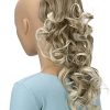 PRETTYSHOP 16" Hairpiece Ponytail Clip On Extension Voluminous Wavy Blond Mix H207