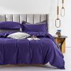300 Thread Count King Size Duvet Cover Sets Violet- 100% Egyptian Cotton Bedding Duvet Sets - Silk Like Soft and Breathability - Luxury Hotel Quilt Cover Bedding Set(Violet)
