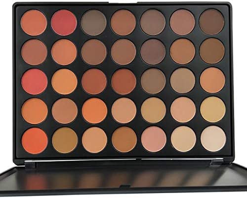 35 Colors Pro Eyeshadow Palette Makup, Pigmented Matte Shimmer Nature Eye Shadow Make up Palettes Nude Eyeshadow Beauty Cosmetics Pallet by Everfavor (Warm Natural)