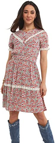 Joe Browns Women's Retro Style Short Sleeve Ditsy Floral Dress Casual