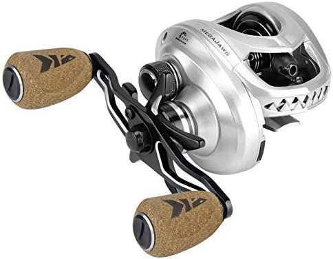 KastKing MegaJaws Baitcasting Reel, Industry First Color-Coded Gear Ratios from 5.4:1 to 9.1:1, Fishing Reel with 11+1 High Performance BB, Magnetic Braking System, 17.6 Lb Carbon Fiber Disc Drag