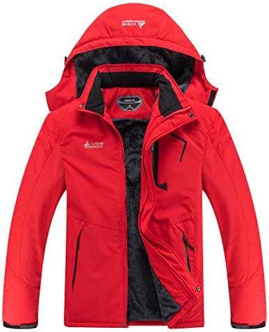 MOERDENG Men's Waterproof Ski Jacket Warm Winter Snow Coat Mountain Windbreaker Hooded Raincoat