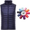 Mens Gilet Jackets and Body Warmers for a Man Winter Outerwear Ultralight Packable Puffer Vest Coat Warm Workwear Sleeveless Jacket