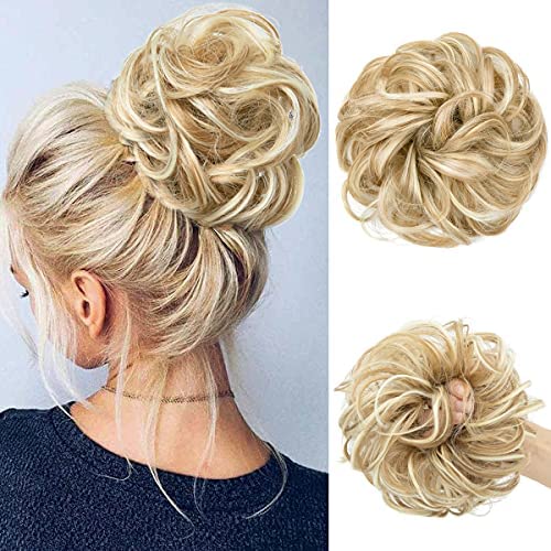 Messy Hair Buns Hair Piece Scrunchies for Women Girls Curly Wavy Ponytail Extensions Updo Hair Pieces Donut Hair Chignons Hair Accessories