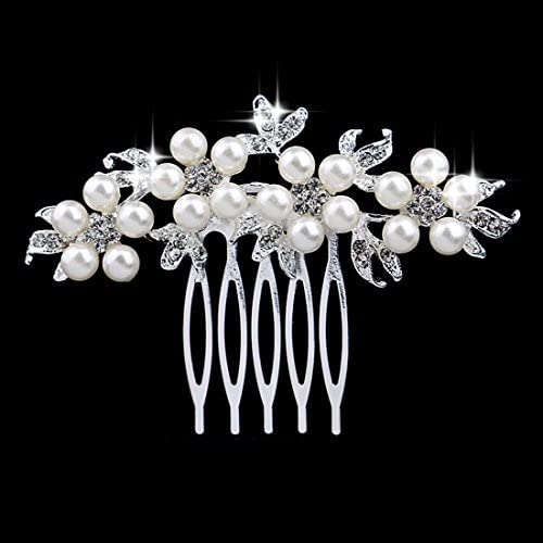 Miaoo Women Bridal Diamante Hair Comb Clip Wedding Accessories