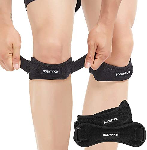 Patella Tendon Knee Strap 2 Pack, Knee Pain Relief Support Brace for Hiking, Soccer, Basketball, Running, Jumpers Knee, Tennis, Tendonitis, Volleyball & Squats