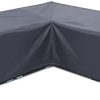 WISCLASS L Shaped Garden Furniture Covers-Heavy Duty Oxford Fabric Patio Furniture Cover,Outdoor Rattan Corner Sofa Cover With Waterproof Tape,Dark Grey(270x270x90 cm)