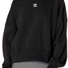adidas Originals Women's Adicolor Essentials Fleece Sweatshirt, Black, Large