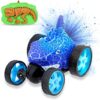 zootop Remote Control Car, Front Flips 360° Rotating RC Stunt Car with Light 2.4GHz Dinosaur Remote Control Toy Rechargeable High Speed RC Car Toy Gifts for Boys Aged 3+(Blue)